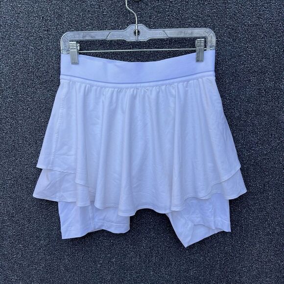 Lemon Pants - Lululemon Skirt Skort Womens 8 White Pull On Court Rival